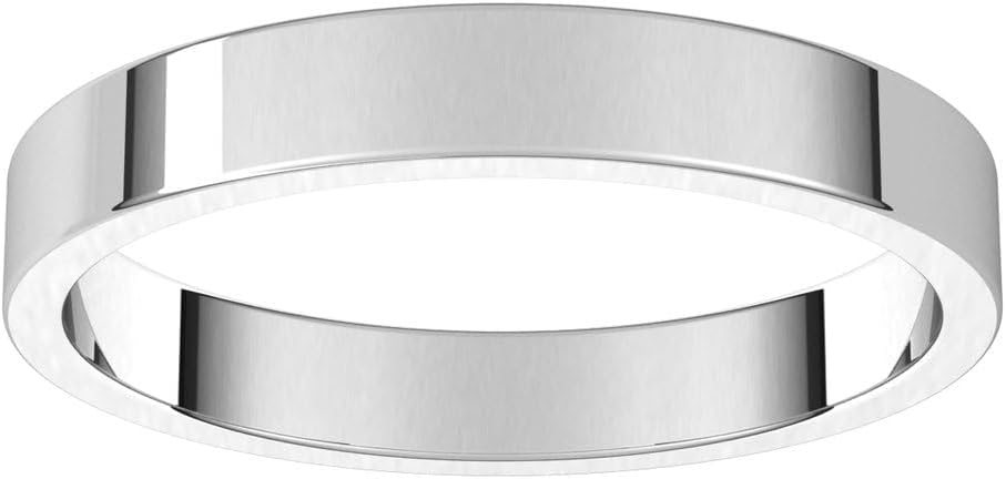 Sonia Jewels Solid 925 Sterling Silver 3mm Flat Wedding Band Ring Classic Plain Traditional - Size 6 - Image 3
