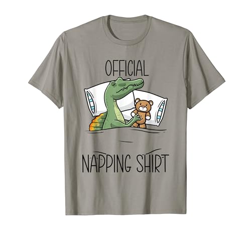 Sleeping Spinosaurus Dinosaur With Stuffed Animal Kids T-Shirt