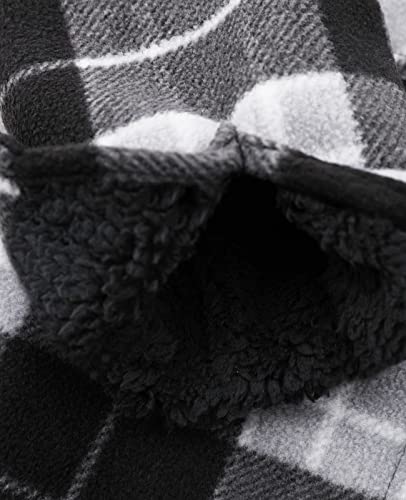 Image of ThCreasa Boys Sherpa Lined Plaid Button Shirt Jacket