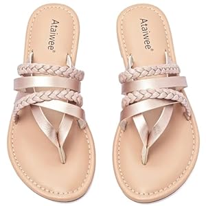 Ataiwee-Womens-Slide-Flat-Sandals-Comfortable-Slip-On-Plait-Toe-Thong-Strappy-Spring-Summer-Shoes
