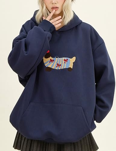 Unisex Graphic Hoodies Y2k Cute Sweatshirt Trendy Oversized Hoodies Streetwear Cartoon Dachshund Hoodie Fall Outfits3