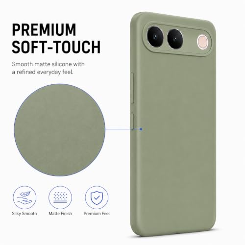 Image of FIRST MART Matte Silicone Back Cover for Vivo S2 - Green