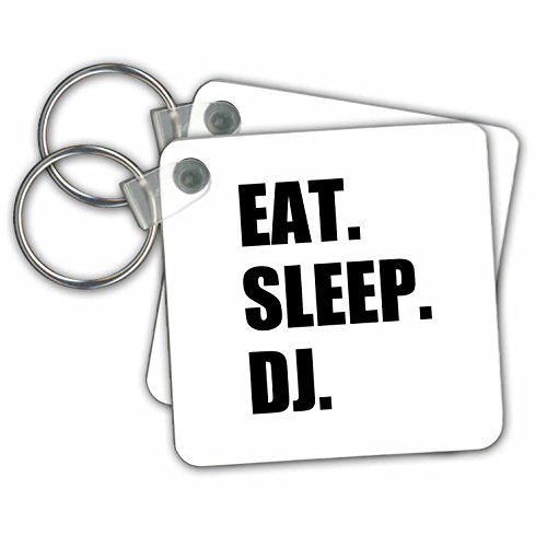 Porte-clés deejay texte noir idée cadeau idéale pour un anniversaire de musicien