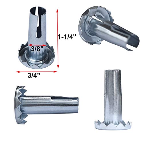 AAGUT 2" Ball Casters Stem Caster Wheels Set of 4 with 5/16" x 1-1/2" (8 x 38mm) with Metal Sockets Replacement Vintage Antique Swivel Wheel for Sofa, Chair, Cabinet