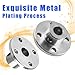 Bivethoi 4 Pcs Rigid Flange Shaft Coupling, 8mm High Hardness Metal Guide Coupler, Bearing Fittings Motor Connector with Some M4 Fastening Screw 1 Pcs Hex Wrench for DIY Handmade Model