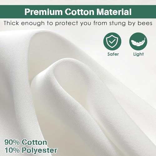 Bee Suit Professional Beekeeper Suit for Men Women Full Body Veil Hood Beekeeping Supplies Costume for Beekeeper (XXL (with Gloves)) - Image 5