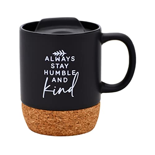 Taza de cerámica Dexsa con tapa y base de corcho miniatura 1