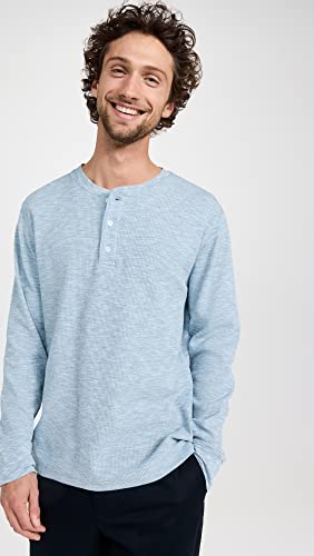 Vince Men's Sun-Faded Textured Thermal Henley2