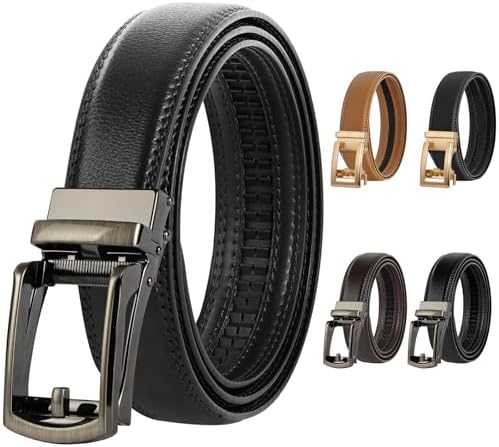 DiULi Herenriemen met automatische gesp verstelbare riem, lederen ratelriem, geschikt voor formele kleding, vrijetijdsbroeken, jeans, jurken, geschikt voor alle gelegenheden, Zwart, 120 DiULi Herenriemen met automatische gesp verstelbare riem, lederen ratelriem, geschikt voor formele kleding, vrijetijdsbroeken, jeans, jurken, geschikt voor alle gelegenheden, Zwart, 120