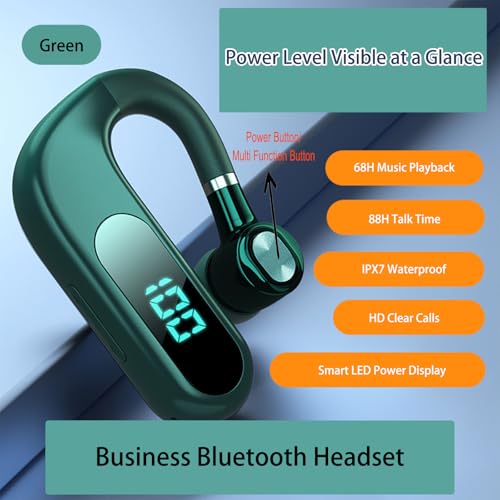 Auricular Inalámbrico Bluetooth Mono V13 Verde con Cable USB-C miniatura 4