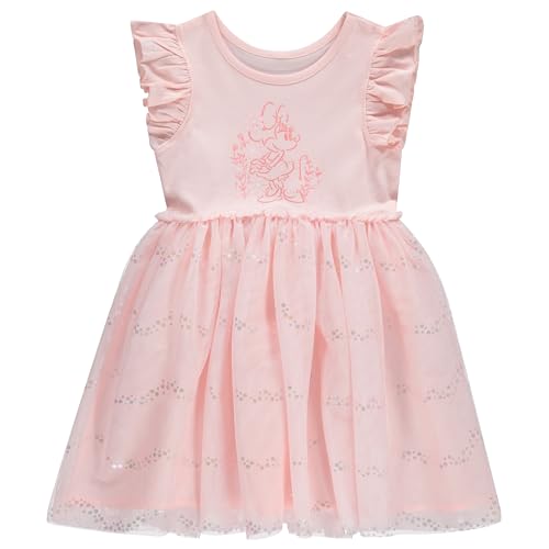 Disney Minnie Mouse Girls Dress - Fastasy Dress Up Playwear for Girls - Everyday Fashion Dress Gown with Tulle
