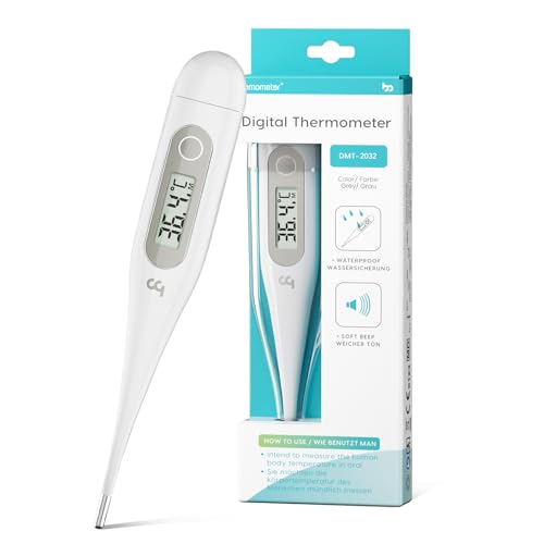 Digitales Fieberthermometer, Rektal, Oral, Achselthermometer Fieber Thermometer für Baby Kinder Erwachsene, Genaue und Schnelle Ablesungen,...