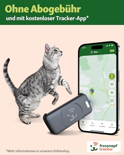 Fressnapf GPS Tracker für Katzen - 2. Generation - Ohne ABO - Ortung ohne Entfernungsbegrenzung - Aktivitätserkennung & Gesundheitsfunktion - Katzenfreundliches Design