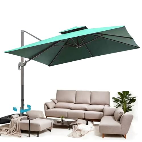 Image of THESHELTERS - Premium Garden Umbrella 360 Degree Rotating Stylish and Durable Outdoor Garden Umbrella with Heavy-duty Water Base (95Kgs)- Patio and Lawn Umbrella, 2.5x2.5m Big Size Outdoor Umbrella with Stand