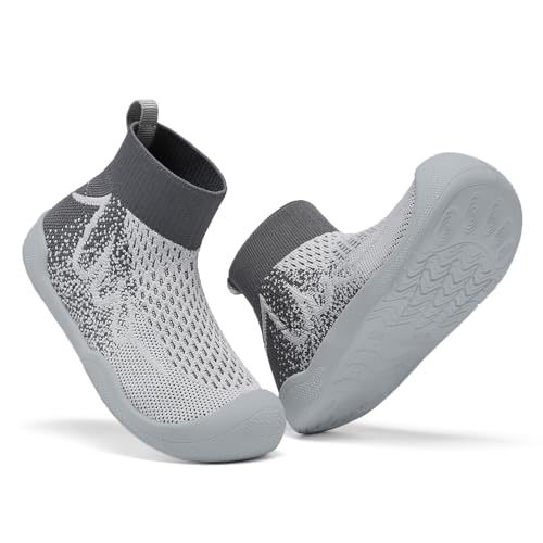 Toddler Socks Wrestling Shoes - Barefoot Wide Last Sports Shoes with Arch Support for Children Aged 2-6, Non Slip Sole and Reinforced Toe, Machine Washable