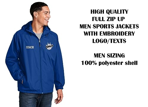 INK STITCH Men Jst73 Custom Personalized Add Logo Texts Team Sports Hooded Full Zip Up Jackets4