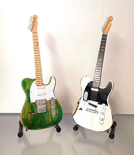 Status Quo – Rick Parfitt – Francis Rossi Miniature Guitare Réplique - Les Beatles, Paul McCartney, John Lennon, RIngo Starr, George Harrison Status Quo - Rick Parfitt - Francis Rossi Miniature Guitare Réplique – Image 4