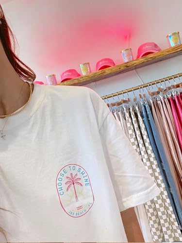 Women Teen Girls Oversized Graphic T Shirt Y2k Short Sleeve Crew Neck Loose Fit Coastal Tees Summer Beach3