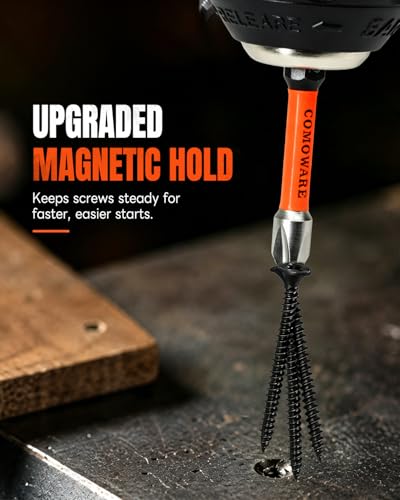 Image of COMOWARE 10PCS PH2 Impact Screwdriver Bit Set, 2 inch Magnetic Phillips Drill Bits #2, S2 Steel 1 /4 inch Hex Power Bit Set with Storage Case and Carabiner Clip, Impact Rated for Drill and Driver