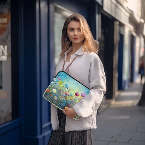 Funda para portátil 13-14 pulgadas con diseño floral miniatura 7