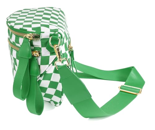 Image of FEIBOON Spacious Checkered Nylon Crossbody Bag Bum Bag Handbags Wallets for Women
