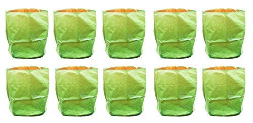 Bio Blooms Agro India Pvt.Ltd. 36X36 Inch HDPE Plant Grow Bags for Terrace Gardening | Pack of 10 | Green & Orange Color | Outdoor Use (B07Z6JFB1N) Amazon Price History, Amazon Price Tracker