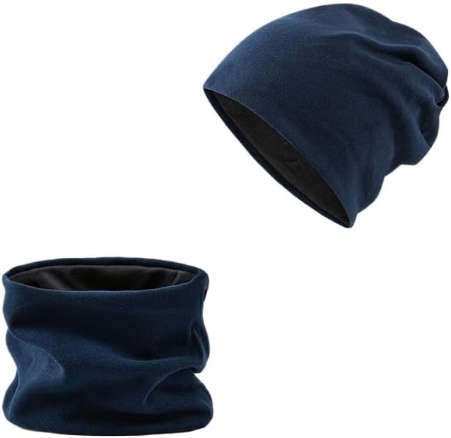 Autumn and winter warm and cold neck protection pullover men's and women's fleece scarves stacking hats
