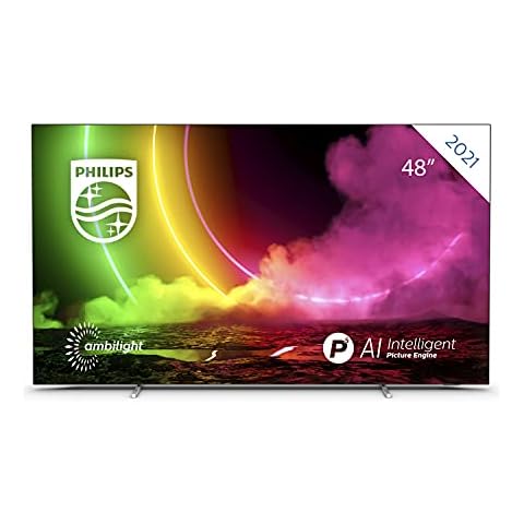 Philips Smart TV 4K OLED 48" Ambilight HDR Dolby Atmos Google Assistance Alexa, Plateada Cover
