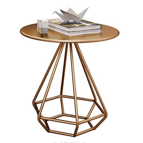 Mesa de centro redonda hierro forjado ocio simple mini revista oficina sofá dormitorio 2