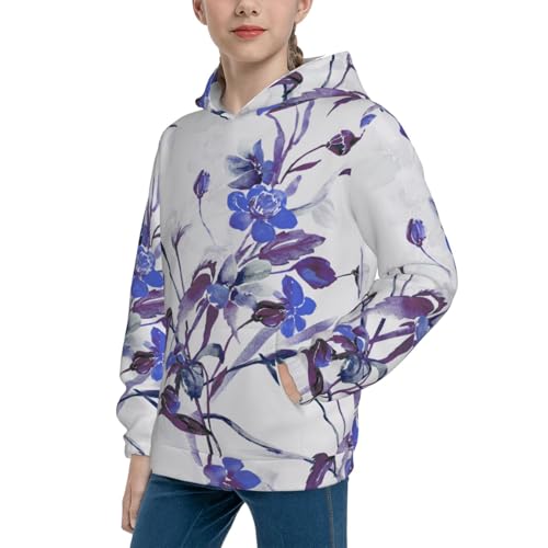 Spring Wildflowers Kid Hoodies Boys Sweatshirts Girls Pullover with Pocket2