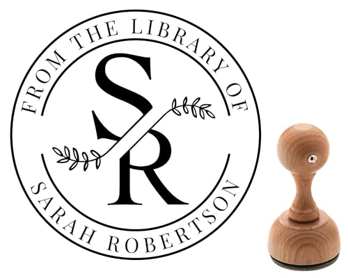 Custom Personalized Book Stamp or Self Inking from The Library of Ex Libris Stamper Name Stamps for Books Bookplate Book Lovers (Self Inking Stamp 1 Piece)
