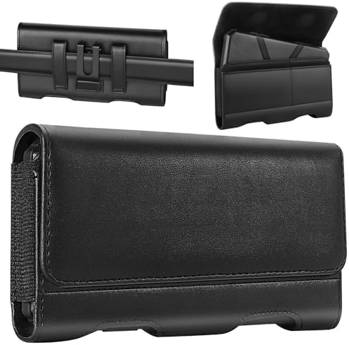 Mopaclle Phone Holster for Galaxy A73 5G A72 A23 A54 A42 A14 A03 A04s F13, iPhone 17 Pro Max 16 Pro Max 15 Pro Max 15 Plus Xs Max Moto G14 Belt Clip Pouch Belt Holder Case (Fits w/Phone Otterbox Case)