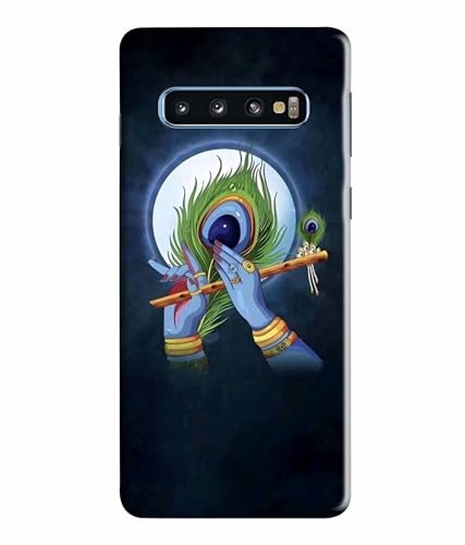 Image of Printed Hard Back Case Cover & Compatible for Samsung Galaxy S10 | Krishna Vector Art (Multicolor) - D1200