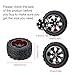 4X 1:10 RC Monster Truck Car Wheels Rubber RC Tires with 7 Spokes Wheel Rim Black RC Parts