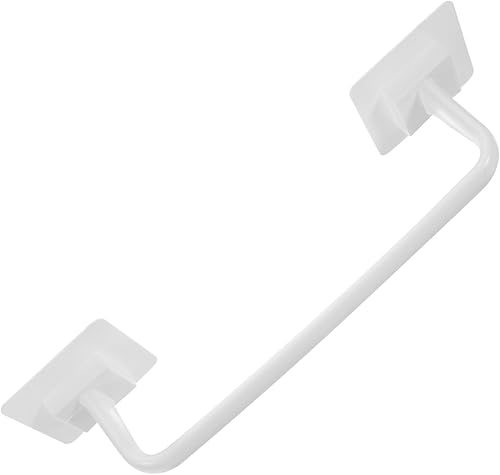 Alipis Toallero de trapo, toallero blanco con ventosa, toallero con ventosa, barra de toalla de pared, barra de toalla autoadhesiva, toallero
