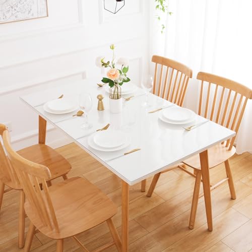Image of 18 x 72 Inch Table Cover, 1.5mm Thick Plastic Desk Mat and Protector for Clear Top Desks