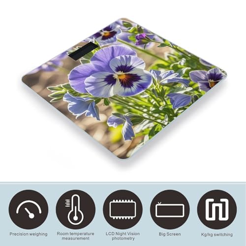 Báscula Digital de Baño Pansy Perfection de vidrio templado miniatura 3