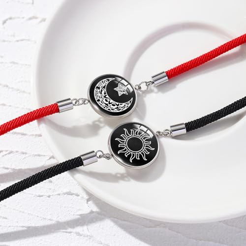 Zmjk Colourful Sun Moon Bracelets For Women Luminous Bracelet Couples Bracelet Luminous Glowing In The Dark Star Bracelet For Men thumb #6