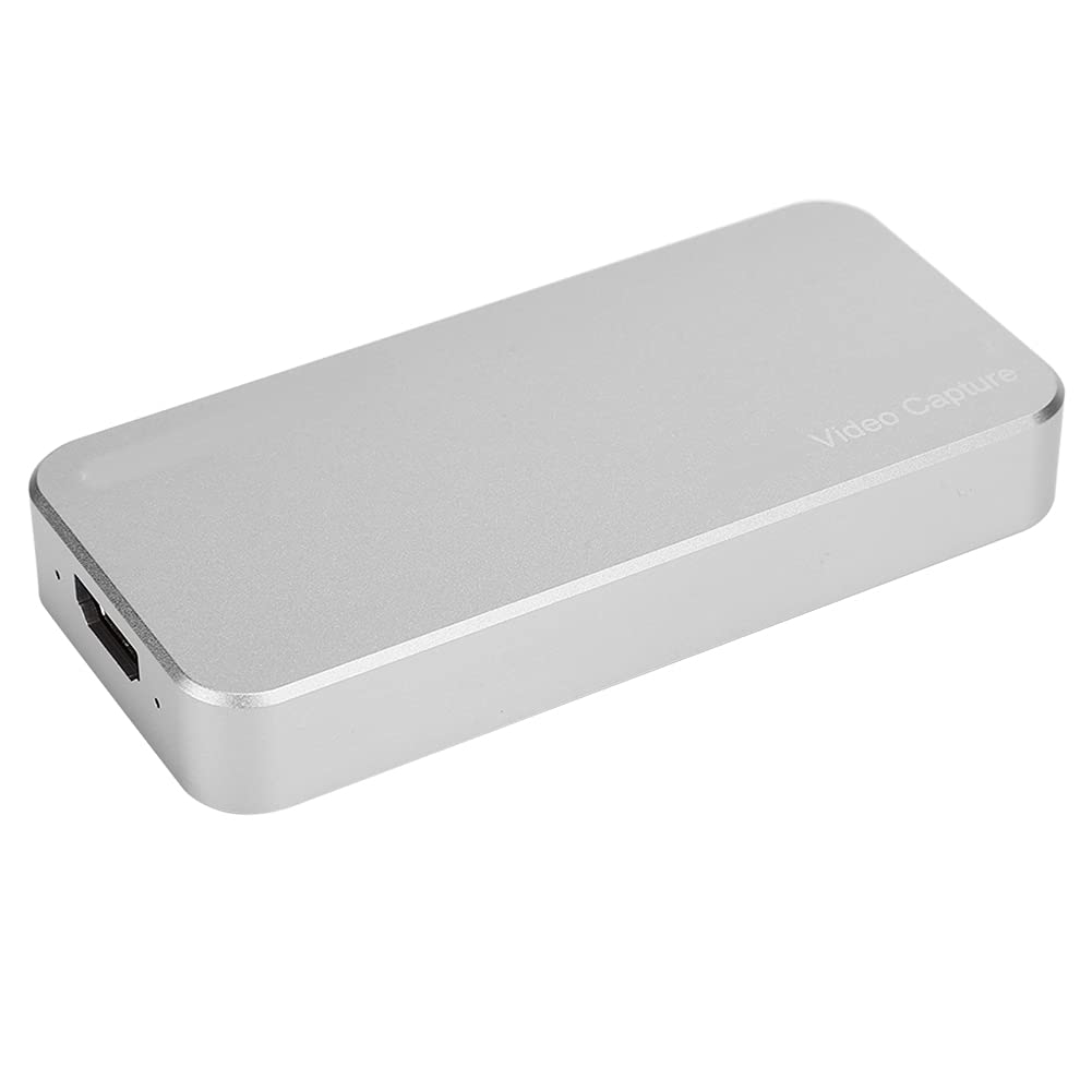 Ausla Tarjeta de Captura USB 3.0 Tarjeta de Captura de Vídeo 1080P 60 Fps Aleación de Aluminio Plug and Play para Grabación de Transmisión de Juegos en
