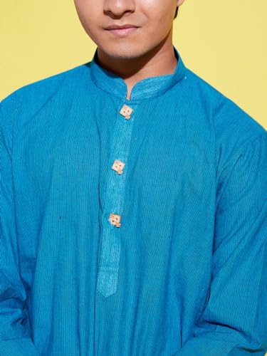 Image of VASTRAMAY Boy's Pure Cotton Solid YUVA Kurta Pyjama Set