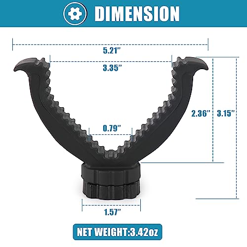 HUNTPAL 360° Rotatable V Yoke Gun Holder Rifle Rest for Shooting Stick Tripod Stand, Nylon Heavy Duty Mount Attachment with 2 Pcs 3/8\" to 1/4\" Screws for Shotgun Crossbow Hunting Tripod Bipod Monopod