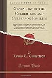 Genealogy of the Culbertson and Culberson Families