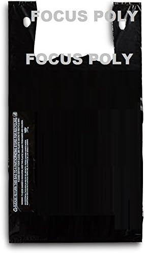 Plastic Grocery Take Out Bags Jumbo Size 15"x7"x27" Black 500 Count Extra Large Bag