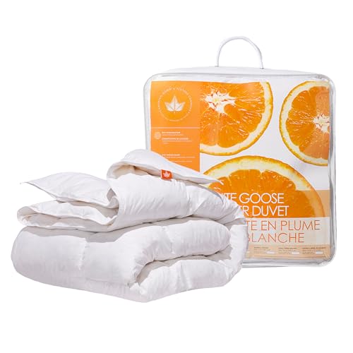 Canadian Down & Feather Co. - All Season White Goose Feather Duvet Comforter Twin Size - 233 TC...