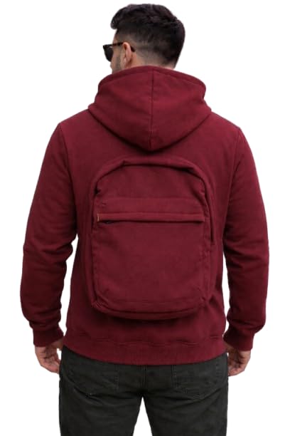 jugular Men's Cotton Blend Solid Hooded Neck Full Sleeve with Bag Sweatshirt-picture-55