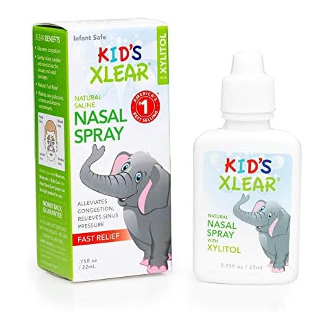 Xlear Kids' Nasal Spray, Natural Saline Nasal Spray for Kids with Xylitol, Daily Nasal Decongestant, Nose Moisturizer, 0.75 fl oz (Pack of 3) Cover