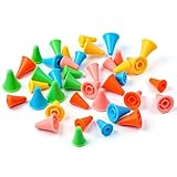 Elegaperma 40 topes para agujas de tejer, topes de aguja de punto, tope de aguja suave, tope de malla para accesorios de punto y manualidades (5 colores)
