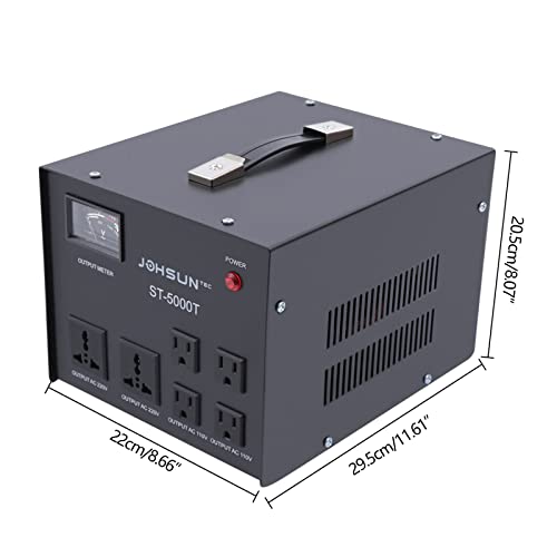 5000 Watt Voltage Transformer Converter 5KW Step Up/Down Transformer Regulator/Stabilizer 120V-220V 220V-110V Voltage with Builtin Regulator for Air Conditioners Refrigerators Washing Machines2