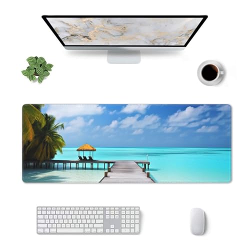 Tapis de clavier extra large en caoutchouc résistant pour bureau - 3