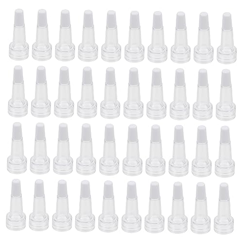 PRETYZOOM Horn Shape Vial Bottle Caps for Essence Bottles 100pcs Plastic Sealing Caps